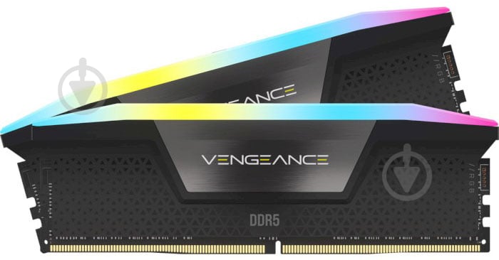 Оперативна пам'ять Corsair SODIMM DDR5 32 GB (2x16GB) 6000 MHz (CMH32GX5M2B6000C40) Vengeance RGB Black - фото 1