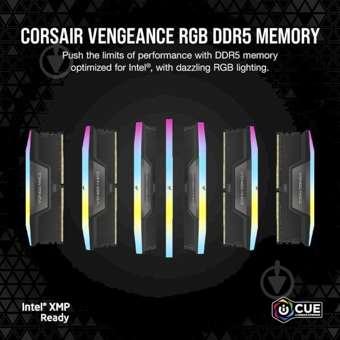 Оперативна пам'ять Corsair SODIMM DDR5 32 GB (2x16GB) 6000 MHz (CMH32GX5M2B6000C40) Vengeance RGB Black - фото 8