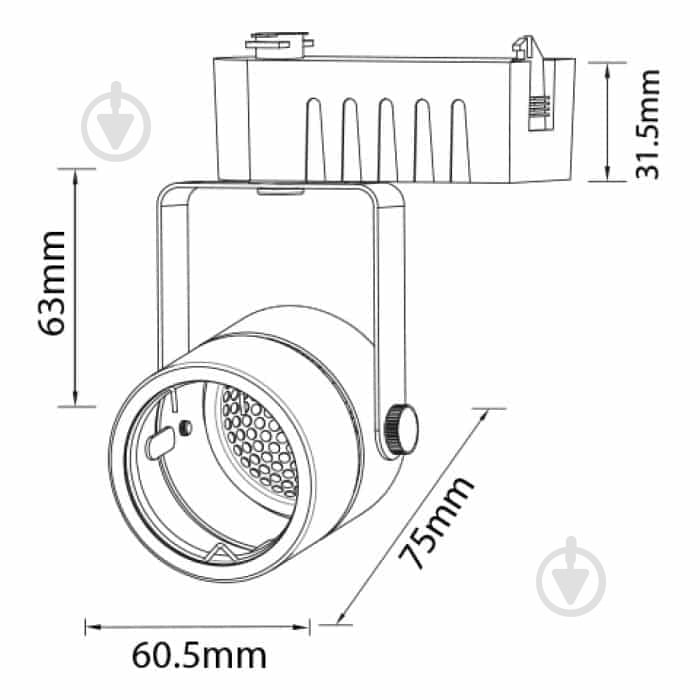 Трековый светильник HOROZ ELECTRIC DAKAR 50 Вт черный 115-001-0001-020 - фото 2