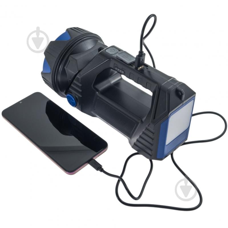 Фонарь поисковый Westinghouse 15W LED WF907 с функцией Power Bank 1200 Lm черный с синим WF907-CB - фото 17