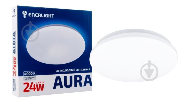 Світильник світлодіодний Enerlight LED 4000 К 24 Вт білий AURA24SMD80N - фото 1