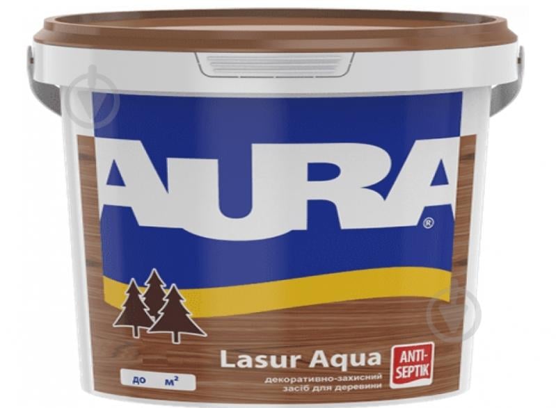Деревозахисний засіб Aura® Lasur Aqua каштан шовковистий мат 0,07 л - фото 2