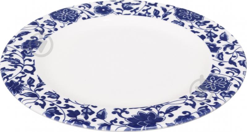 Тарілка підставна Royal Blossom 24,5 см білий із синім Porser Porselen - фото 2