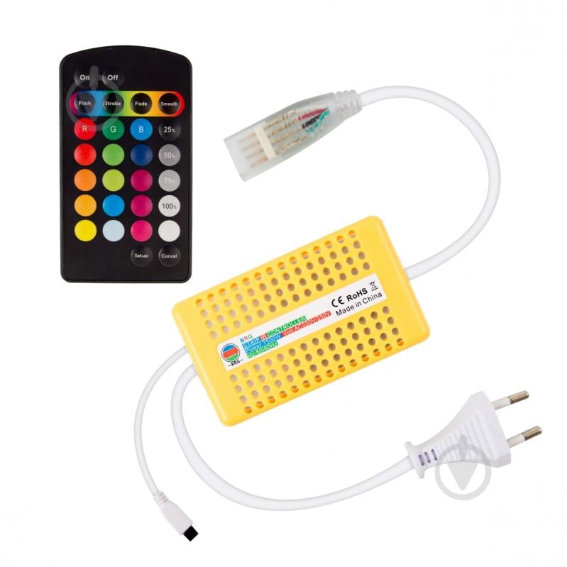 ᐉ Кабель питания Светкомплект IP65 + контроллер + пульт 5050 RGB ...
