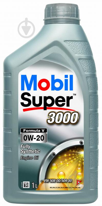 Моторна олива синтетична Mobil Super 3000 Formula V 0W-20 1 л (155851) - фото 1 Моторна олива синтетична Mobil Super 3000 Formula V 0W-20 1 л (155851) - фото 1