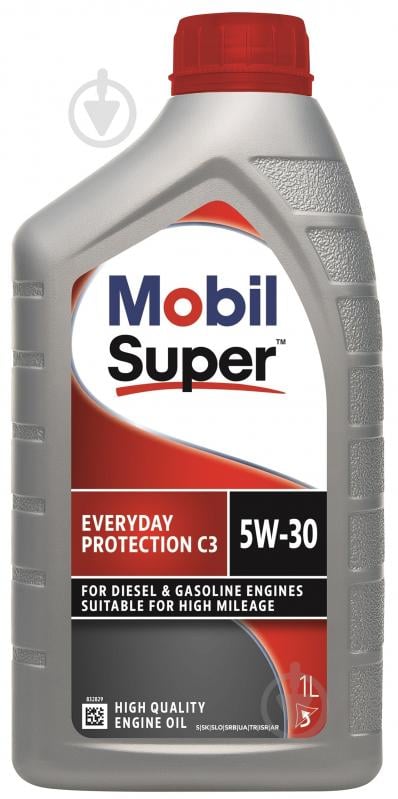 Моторна олива синтетична Mobil Super Everyday Protection C3 5W-30 1 л (158015) - фото 1 Моторна олива синтетична Mobil Super Everyday Protection C3 5W-30 1 л (158015) - фото 1