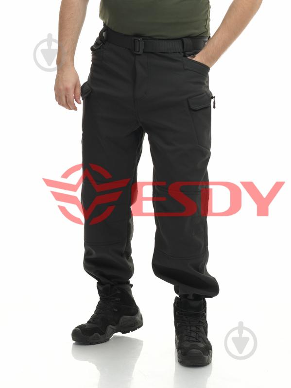 Брюки ESDY утепленные тактические Softshell IX-7 р. S черный - фото 4