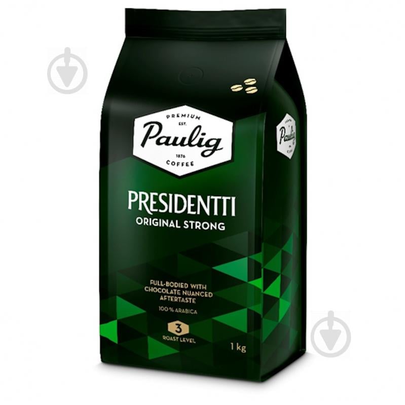 Кава в зернах Paulig Presidentti Original Strong 1000 г - фото 1