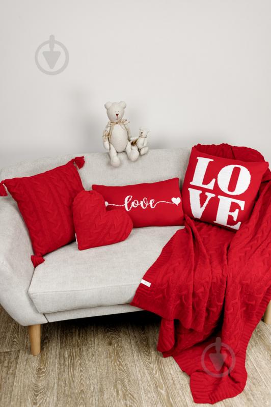 Подушка декоративная LOVE 30x45 см красный Прованс - фото 3