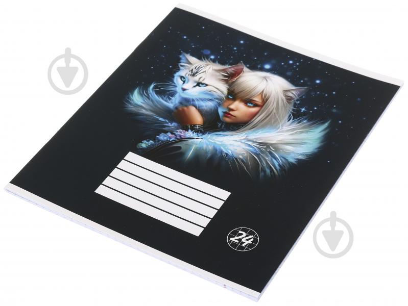 Тетрадь школьная Cat girl_25 24 листа в клеточку Nota Bene - фото 2