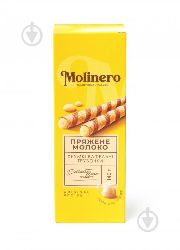 Трубочки вафельные Molinero Топленное молоко 140 г - фото 1 Трубочки вафельные Molinero Топленное молоко 140 г - фото 1