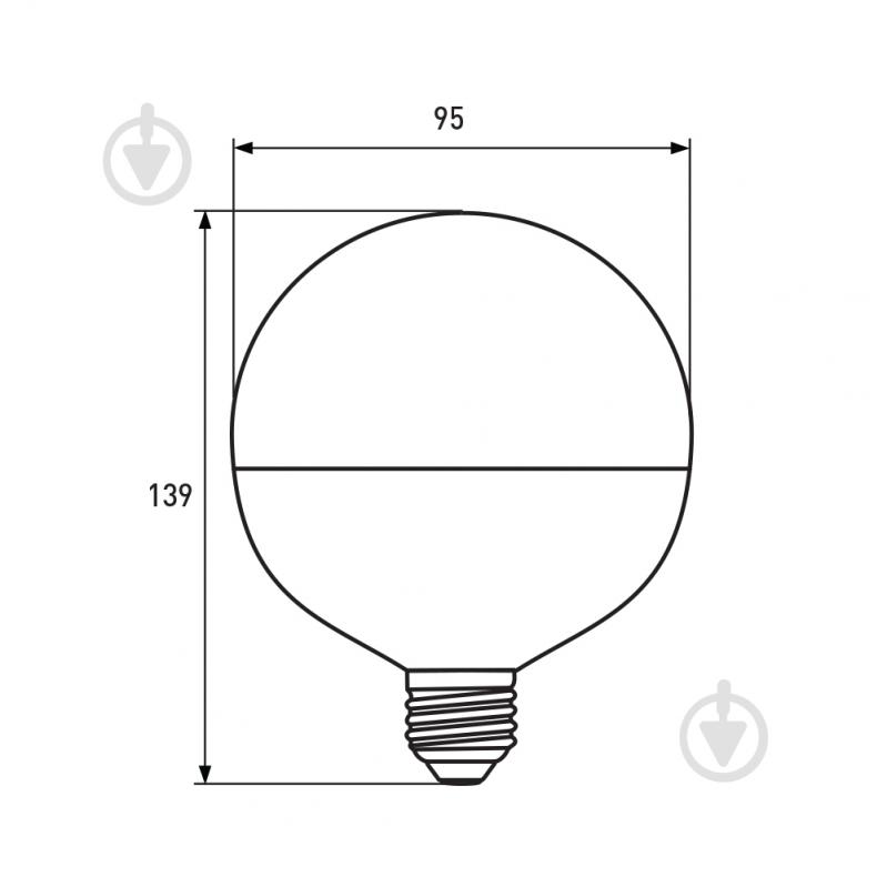 Лампа світлодіодна Eurolamp 8 Вт G95 жовта E27 2700 К LED-G95-08273(Amber) - фото 3