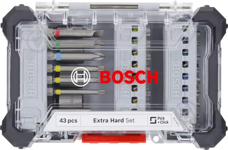 Набір біт і торцевих головок Bosch Extra Hard 43 шт. 2607017723 - фото 1