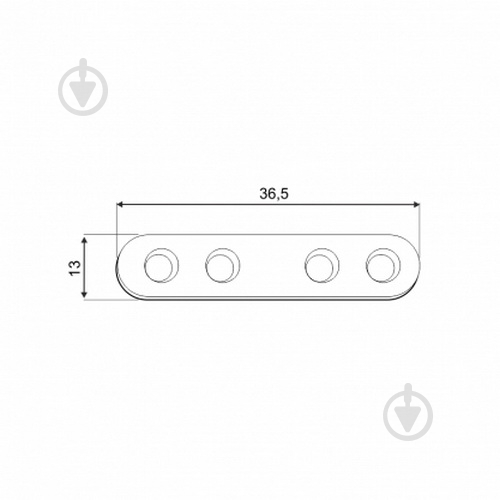 Пластина перфорована вузька Domax FLW 40 36,5х13х2 мм - фото 3