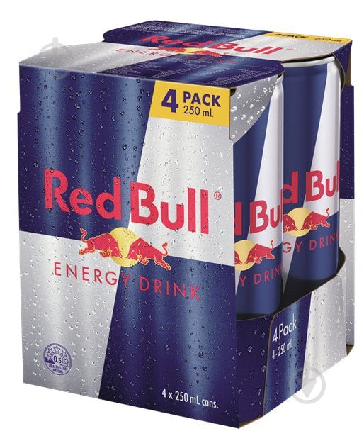 Енергетичний напій Red Bull упаковка 4 шт. 1 л - фото 1