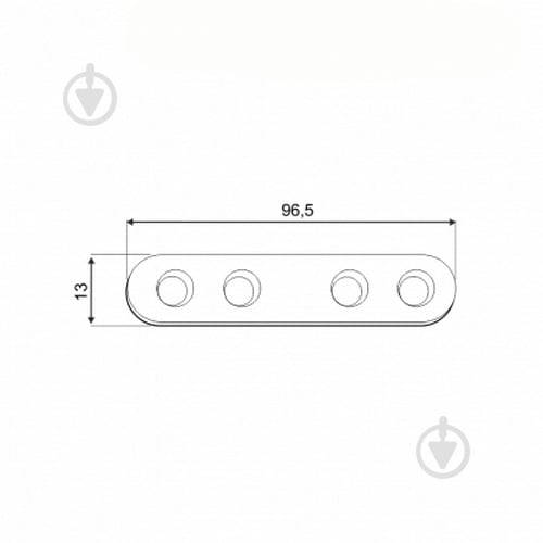 Пластина перфорована вузька Domax FLW 100 96,5х13х2 мм - фото 2