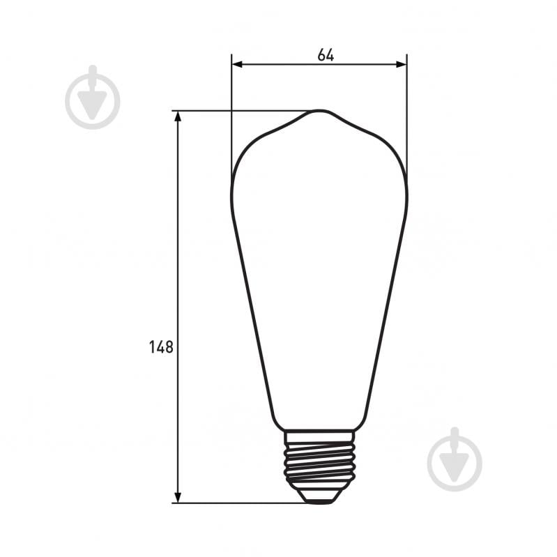 Лампа світлодіодна Eurolamp 7 Вт ST64 жовта E27 2700 К MLP-LED-ST64-07273(Amber) - фото 3