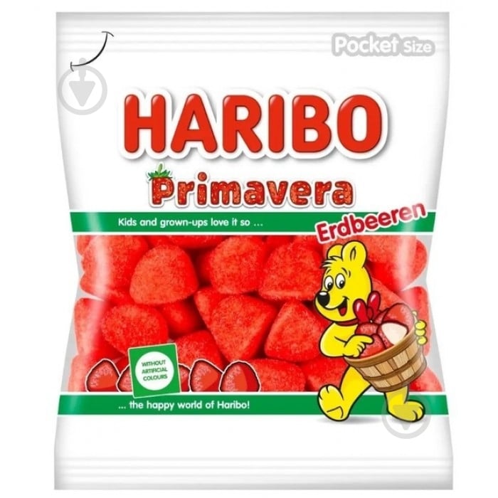 Конфеты желейные Haribo Primavera Erdbeeren 100 г - фото 1