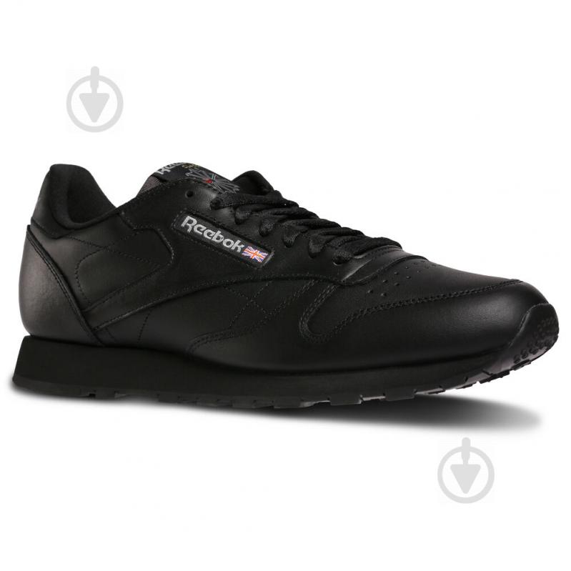 Кросівки чоловічі демісезонні Reebok CL LTHR 2267 р.39 чорні - фото 1