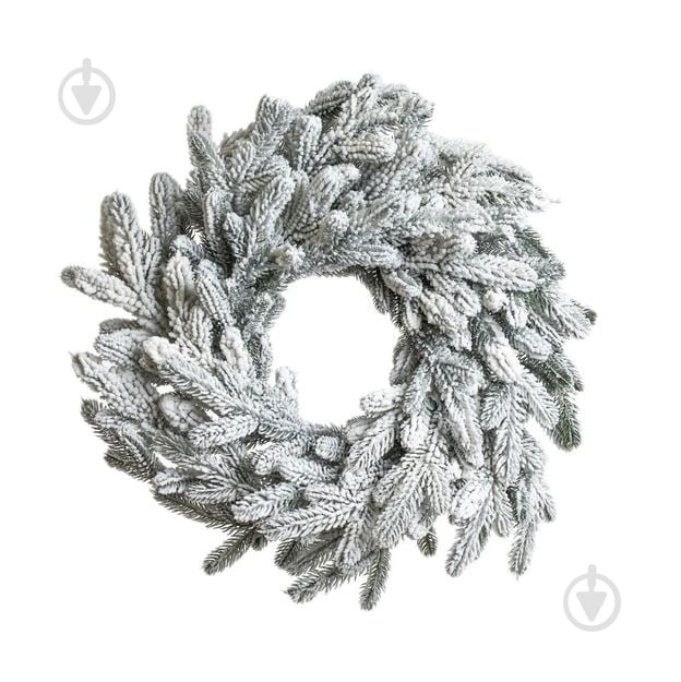 Венок из искусственной хвои Венский заснеженный d450 мм - фото 1 Венок из искусственной хвои Венский заснеженный d450 мм - фото 1