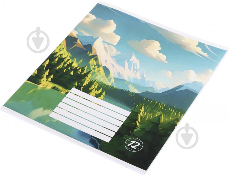 Тетрадь школьная Pixel landscape1_25 12 листов скоба, лінія Nota Bene - фото 3