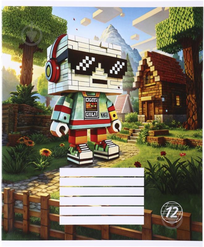 Зошит шкільний Pixel_25 12 аркушів коса лінія Nota Bene - фото 1 Зошит шкільний Pixel_25 12 аркушів коса лінія Nota Bene - фото 1