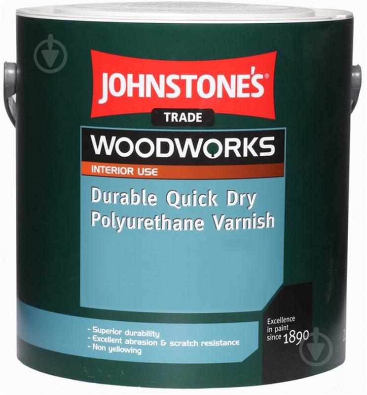 Лак меблевий Durable Quick Dry Polyuretane Varnish Johnstone's напівмат безбарвний 0,75 л - фото 1