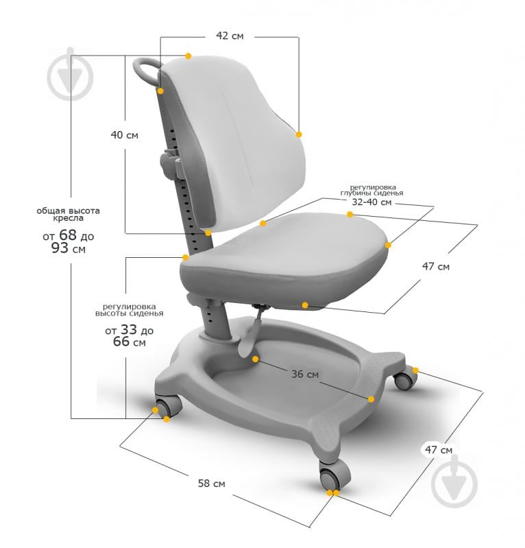 Крісло дитяче ErgoKids GT Y-402 ortopedic зелений - фото 6