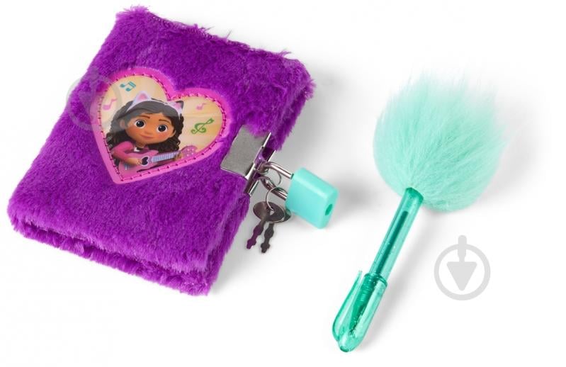 Блокнот Gabby's Dollhouse пушистый на замке с ручкой GD99988 - фото 3