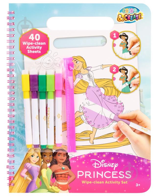 Набір-розмальовка Disney з маркерами, що стираються Princess Актівіті DP252410 - фото 1