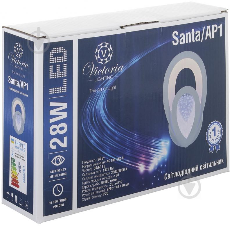 Бра Victoria Lighting Santa/AP1 LED 28 Вт белый - фото 4