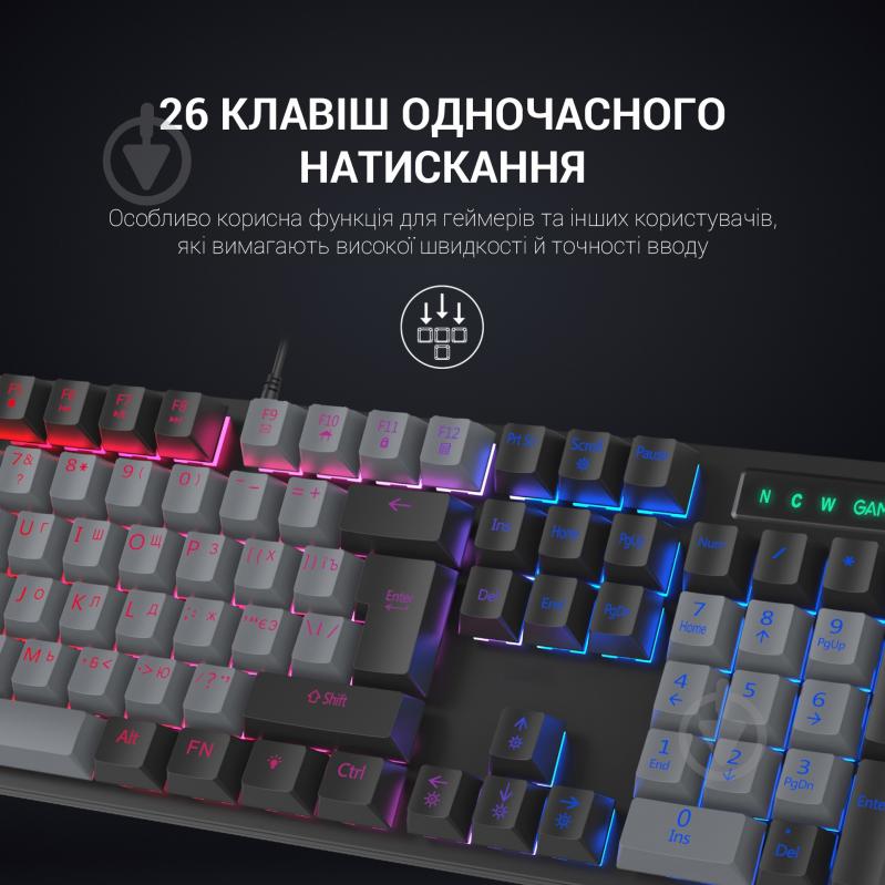 Клавіатура ігрова GamePro (MK105B) black - фото 8