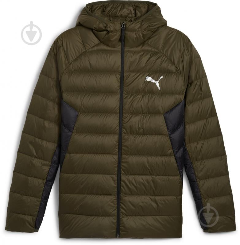 Пуховик мужской зимний Puma PACKLITE HOODED DOWN JACKET 84935570 р.2XL хаки - фото 1