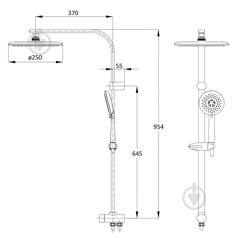 Душевая система Imprese T-15082 - фото 2
