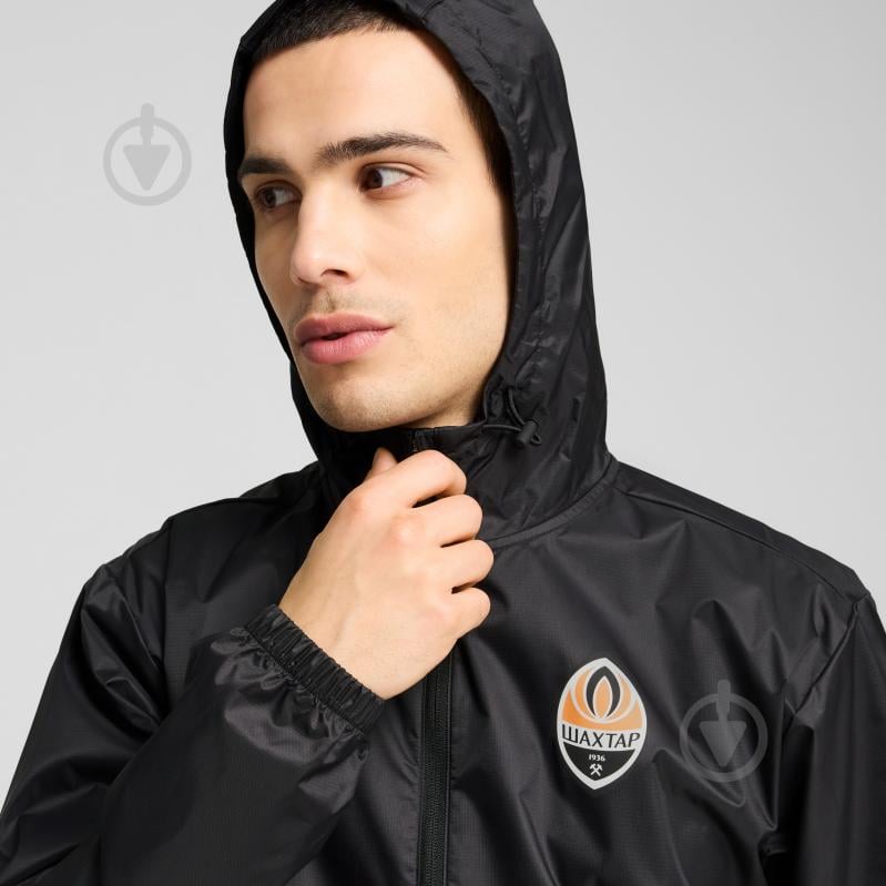 Куртка чоловіча демісезонна Puma FCSD ALL WEATHER JACKET 77785906 р.XS чорна - фото 4