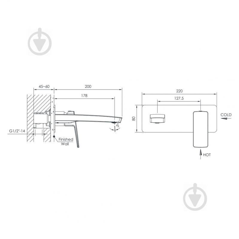 Смеситель для умывальника Imprese Grafiky ZMK061901030 - фото 2