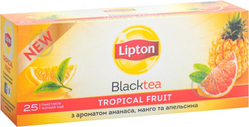 Чай черный Lipton Super Fruit Tropical Fruit 25 шт. - фото 1