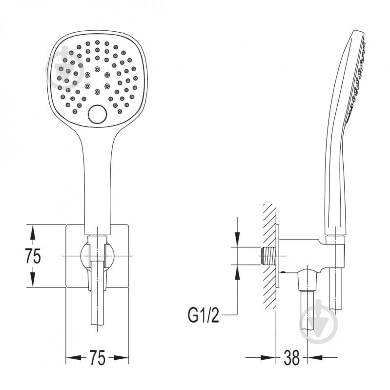 Душевой гарнитур Imprese Smart Click ZMK101901100 - фото 2