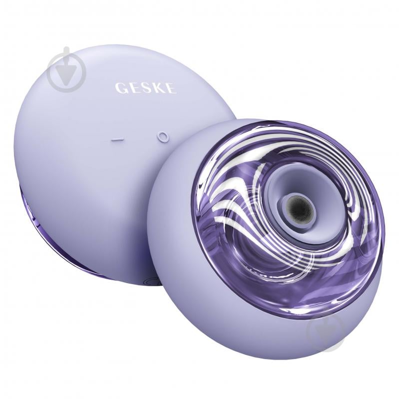 Звуковой массажер GESKE для лица и тела Sonic Cool & Warm Face and Body Massager 9 в 1 фиолетовый - фото 1