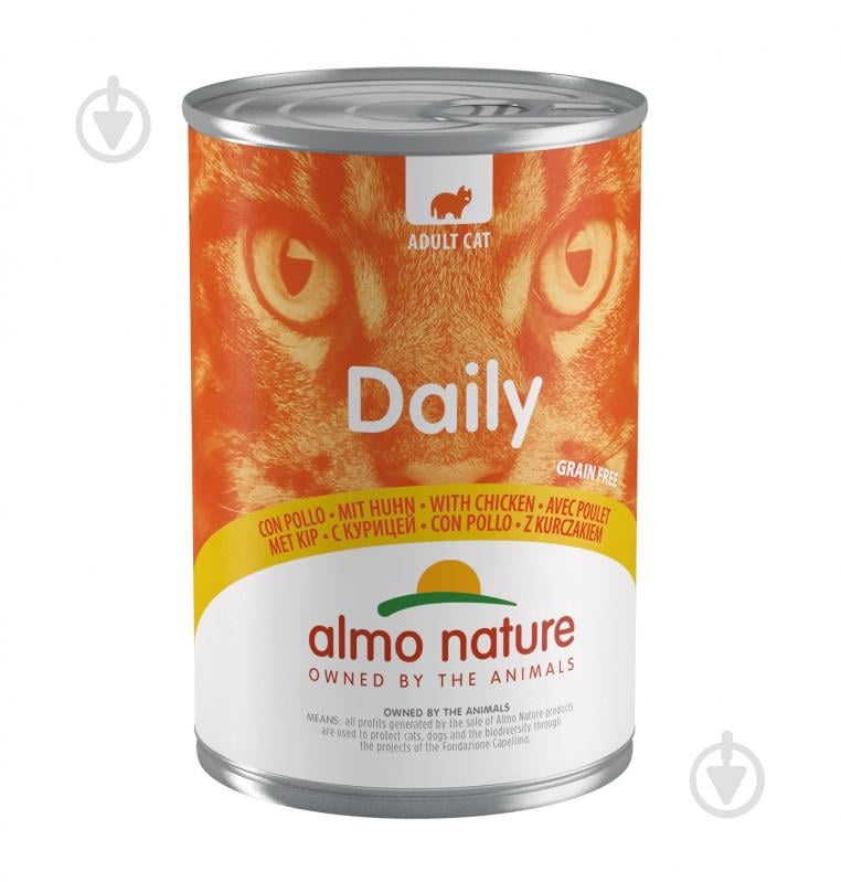 Консерва для дорослих котів Almo Nature Daily Menu з куркою 400 г - фото 1