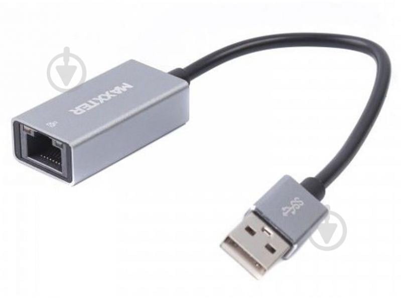 Адаптер Maxxter USB на Ethernet 100 Mbps темно-сірий NEA-U2-01 - фото 1 Адаптер Maxxter USB на Ethernet 100 Mbps темно-сірий NEA-U2-01 - фото 1