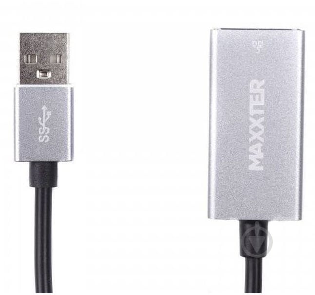 Адаптер Maxxter USB на Ethernet 100 Mbps темно-сірий NEA-U2-01 - фото 3