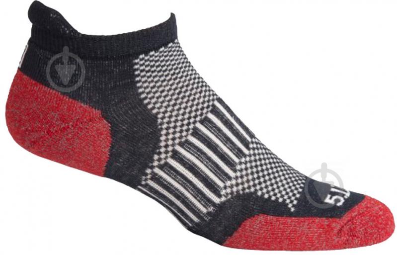 Шкарпетки 5.11 Tactical ABR Training Sock[019] Lava чорно-червоний р.S - фото 1