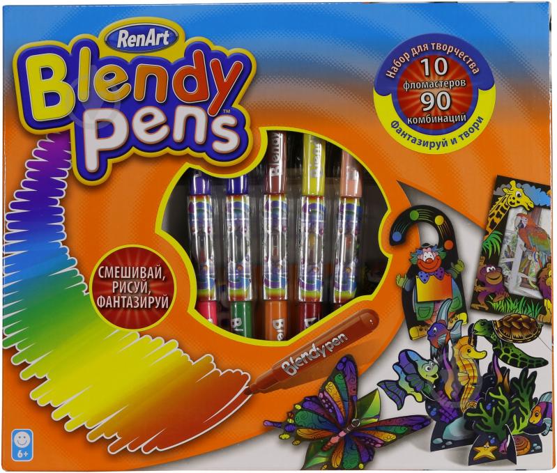 Набір фломастерів Blendy Pens 10 шт BP1207UK(UA) RenArt - фото 1