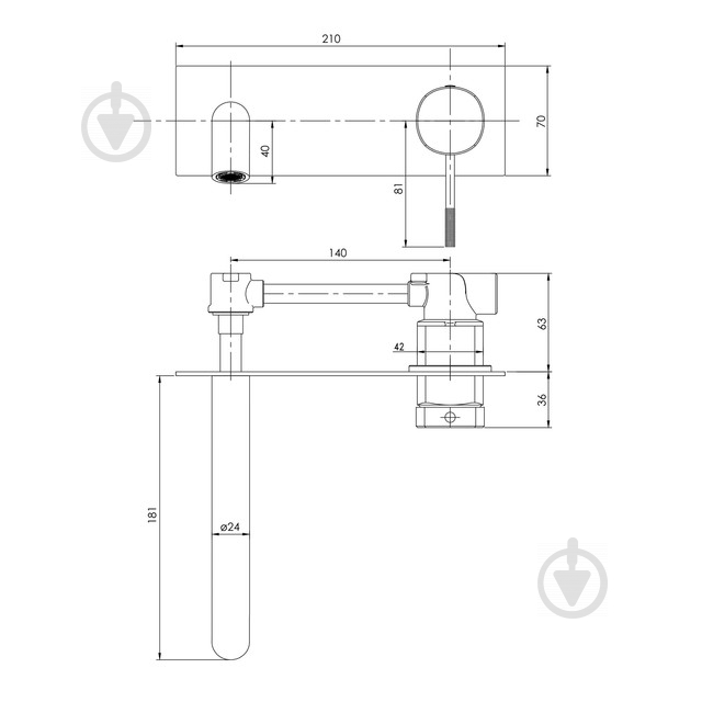 Змішувач для умивальника Imprese Brenta ZMK091908030 графитовый хром - фото 2