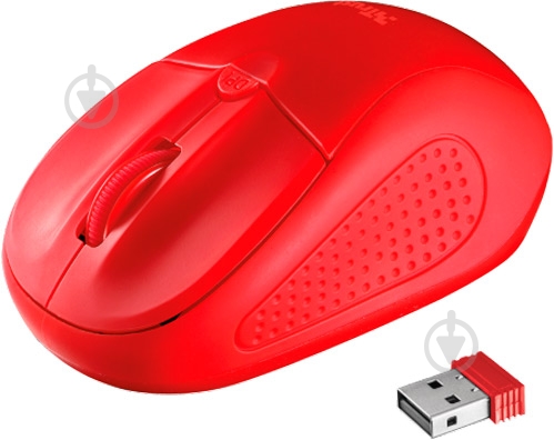 Мышь Trust Primo Wireless Mouse (20787) red (6231369) - фото 3