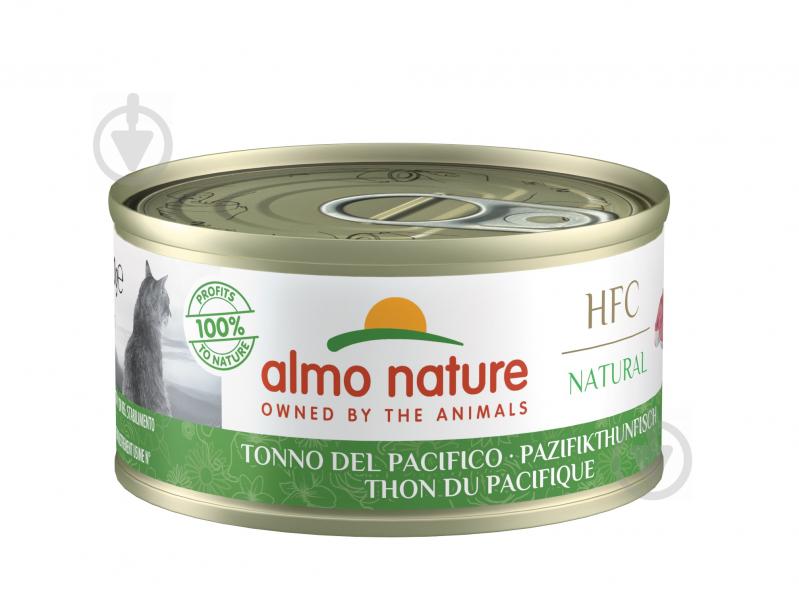 Консерва для дорослих котів Almo Nature HFC Natural з тихоокеанським тунцем 70 г - фото 1