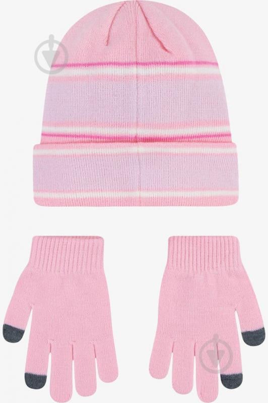 Шапка Nike MULTI STRIPE BEANIE SET 8A3047-A0W р.one size рожевий - фото 2