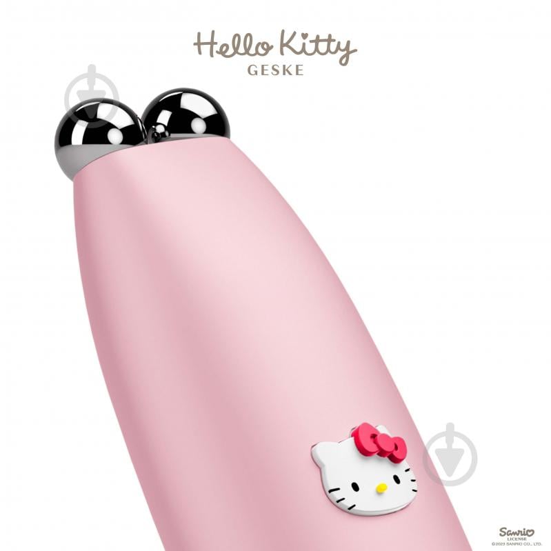 Ручка микротоковая GESKE для подтяжки лица MicroCurrent Face-Lift Pen 6 в 1 by Hello Kitty розовый - фото 2