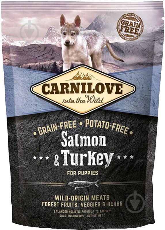 Корм Carnilove сухий для цуценят всіх порід Salmon&Turkey Puppy 1,5 кг (лосось та індичка) 1,5 кг - фото 1